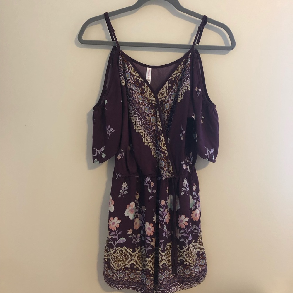 Cold shoulder romper